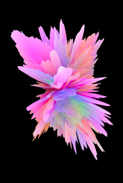 Bursting abstract shape
