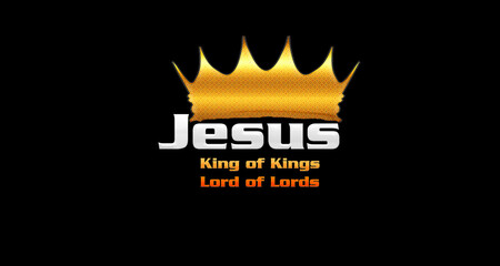Jesus. rei dos reis senhor dos senhores.Imagem 3D.