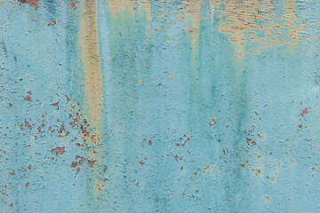 Blue old paint on metal surface texture steel background abstract grunge obsolete worn