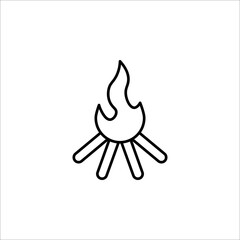 Fire flame icon. Bonfire icon trendy vector illustration design template