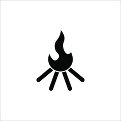 Fire flame icon. Bonfire icon trendy vector illustration design template