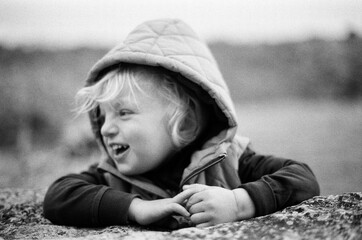 smiling sincere kid 