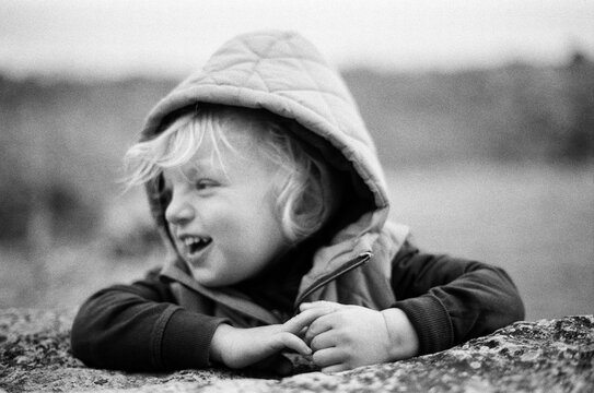 smiling sincere kid 