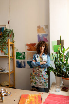 woman portrait at her studio