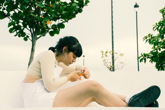 Texting in the park
