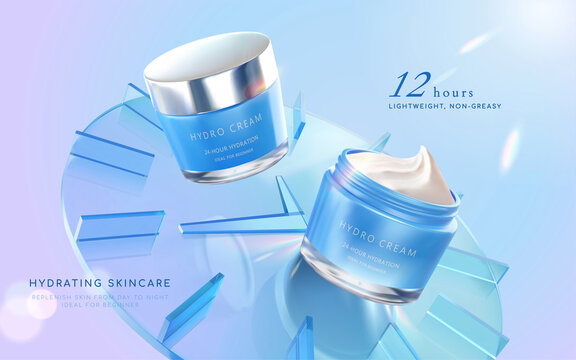 3d Beauty Cream Ad Template