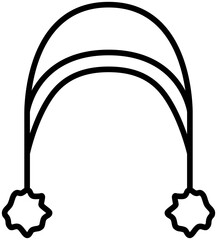 Winter Hat Icon Line Style