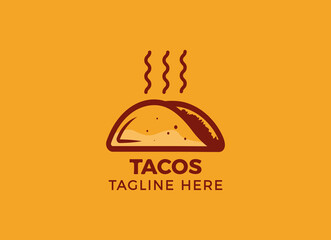Mexico Traditional Food Tacos. Tacos Vector Design Illustration.