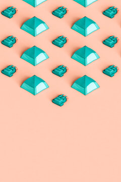 triangle of camping tents and backpacks