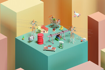 Consumer Price Index CPI / inflation indicators financial concept