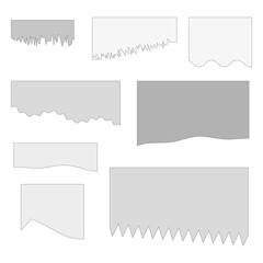 Torn paper shape. Vector illustration. Stock image.