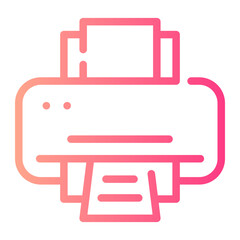 Printer gradient icon