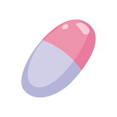 flat pill illustration