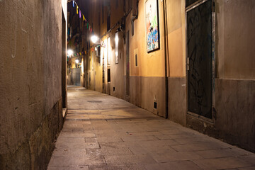 narrow street in the town