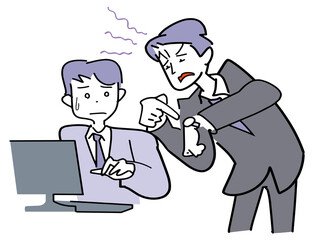 早くしろと催促する上司