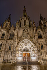 Fototapeta na wymiar saint cathedral of the gothic quarter barcelona