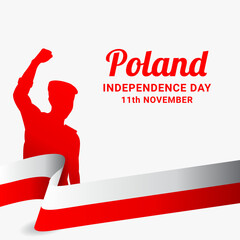 Happy Poland Independence Day Celebration Vector Template Design Illustration