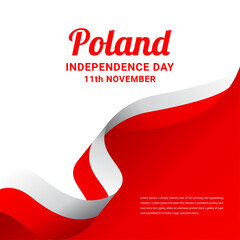 Happy Poland Independence Day Celebration Vector Template Design Illustration
