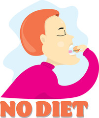 no diet day vector illustration