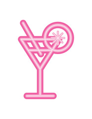 flat neon cocktail