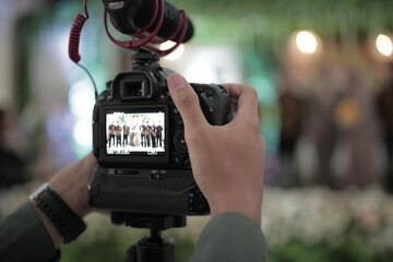 man holding the camera