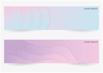 set of gradient abstract banners