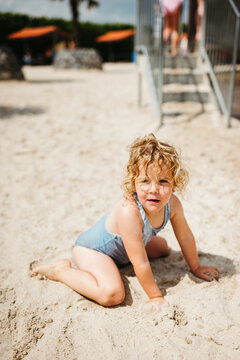 Little girl on the beach