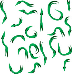 Isolated vector hand drawn arrows set on a white background