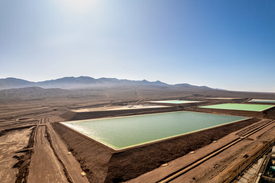lithium pool in Chile's Atacama Desert