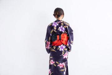 浴衣を着た女性　Japan