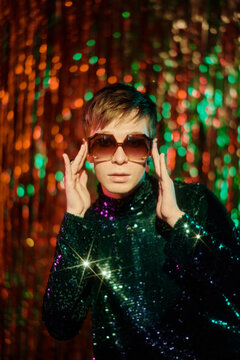 Queer Person In Sparkling Clothes