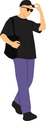 Fototapeta premium street fashion man illustration