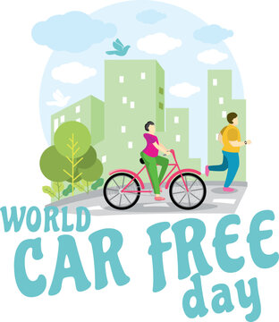 world car free day vector illustration