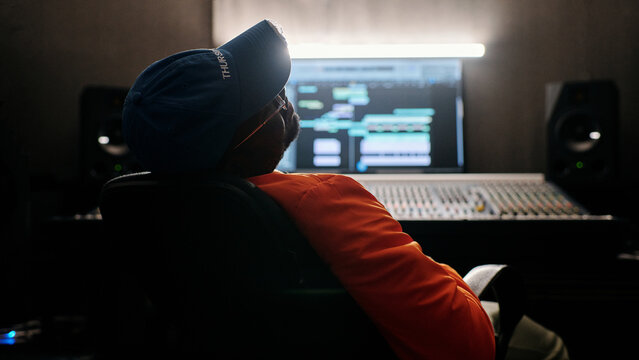 Tired Producer In Recording Studio