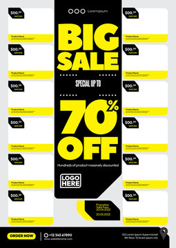big sale promotion catalog flyer template