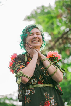  Non binary model in park 