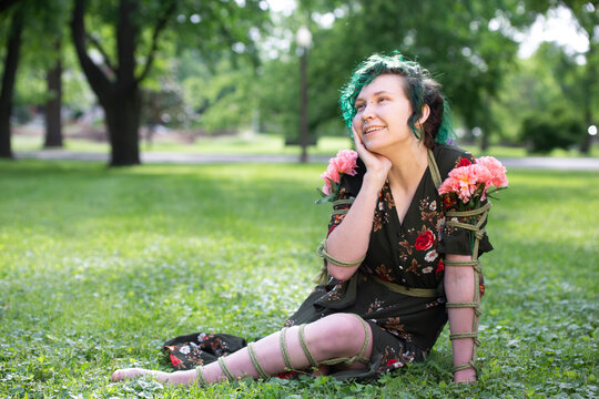  Non binary model in park 