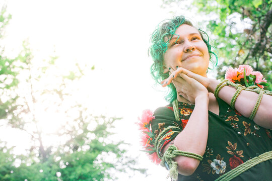  Non binary model in park 