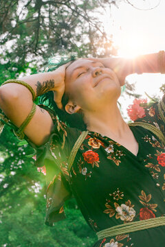  Non binary model in park 