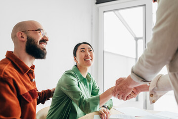 Couple Signing Real Estate Contract 