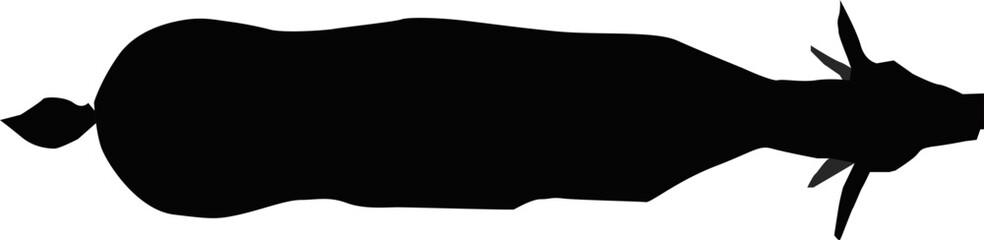 silhouette of a cow.