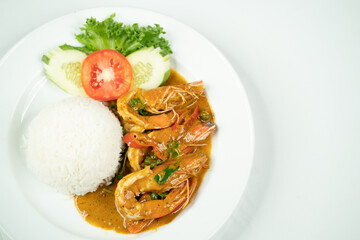 Stir Fried Shrimp with Thai Curry