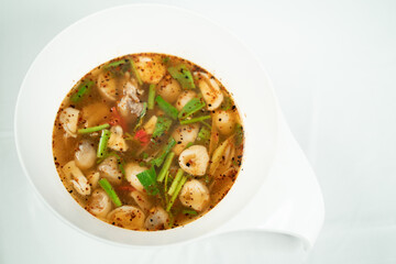 Thai spicy soup with cartilage