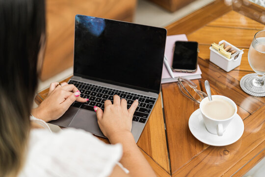 Businesswoman in a coffee shop