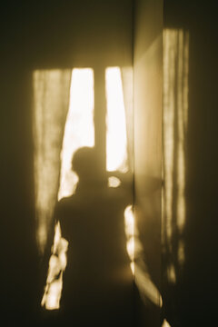 shadow selfie on the wall