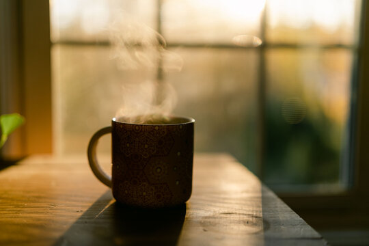 hot drink on cozy morning