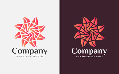 Abstract Colorful Spiral Ornament Logo Design with Creative Geometric Luxurious Style Concept.