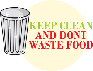 dont waste food vector illustration
