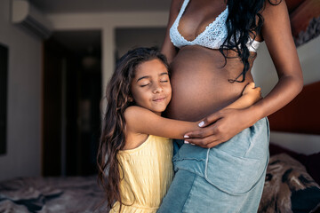 Daughter loving her mom