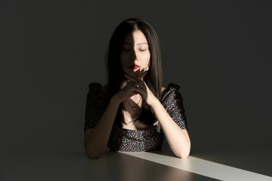 A woman in the light